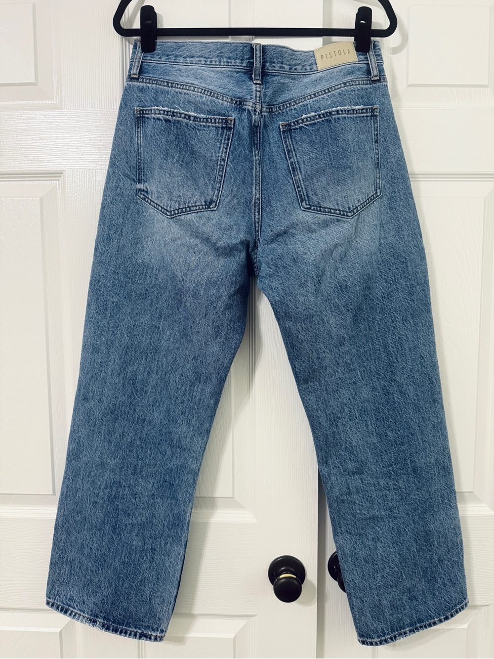 Pistola Lexi Mid Rise Bowed Straight Barrel Jeans 30 Metropolis - Picture 3 of 7
